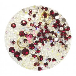 Decor pentru unghii 3D mixt CMX46 Rosii